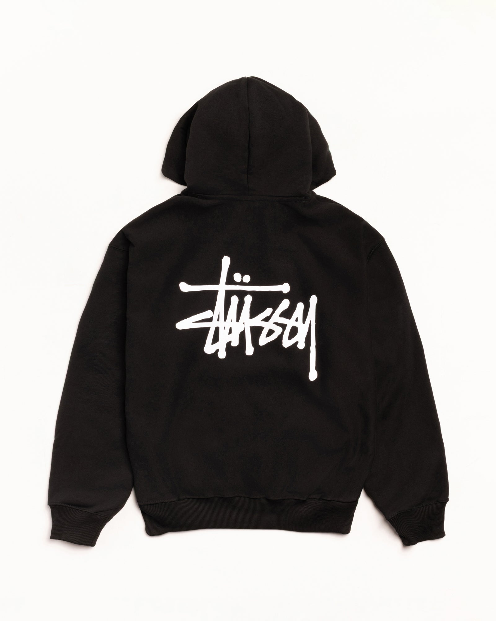 Basic Stüssy Zip Hoodie – Black | Tee & Sweats | Stüssy Japan