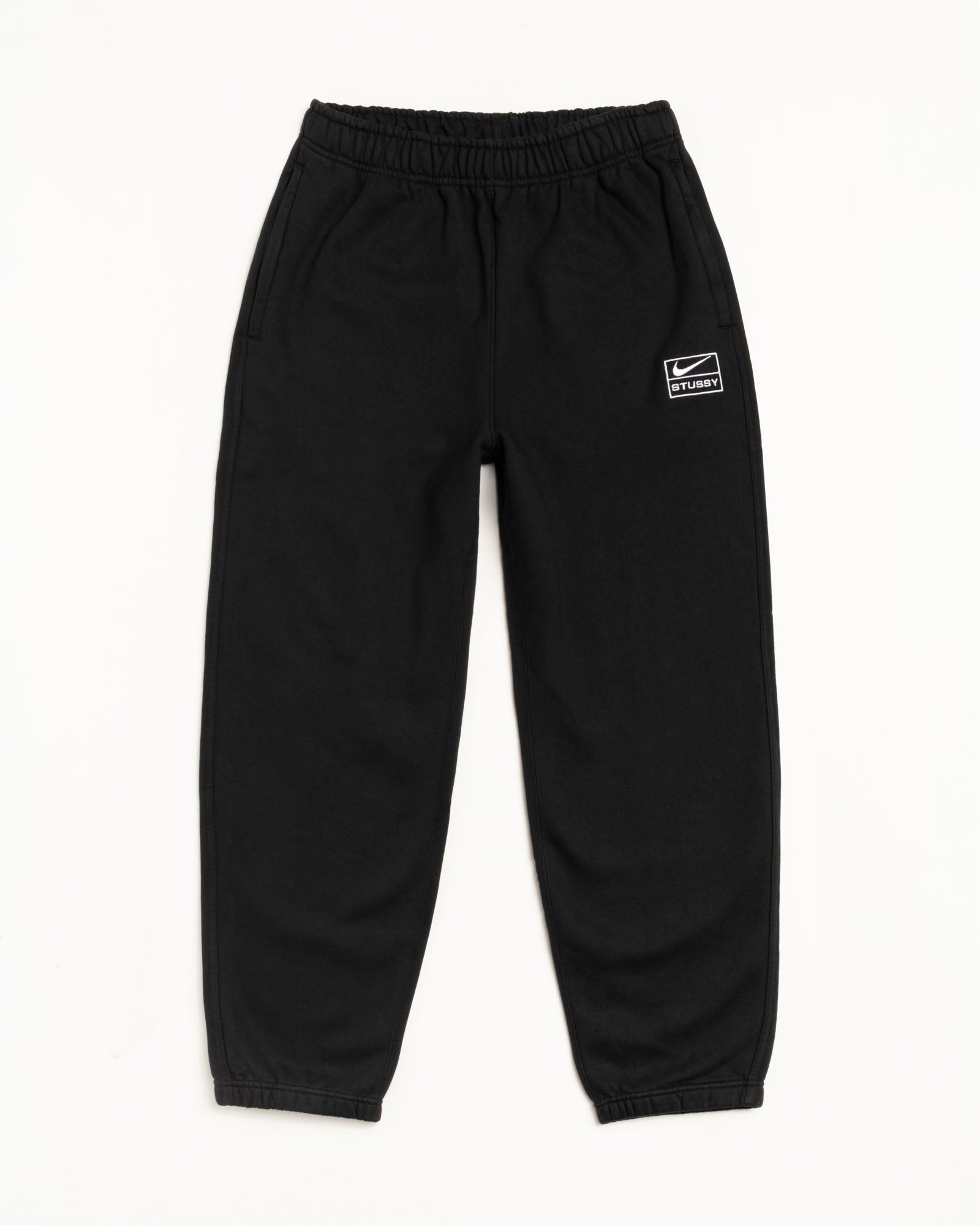 Stüssy & Nike Stone Washed Fleece Pant – Black | Bottoms | Stüssy