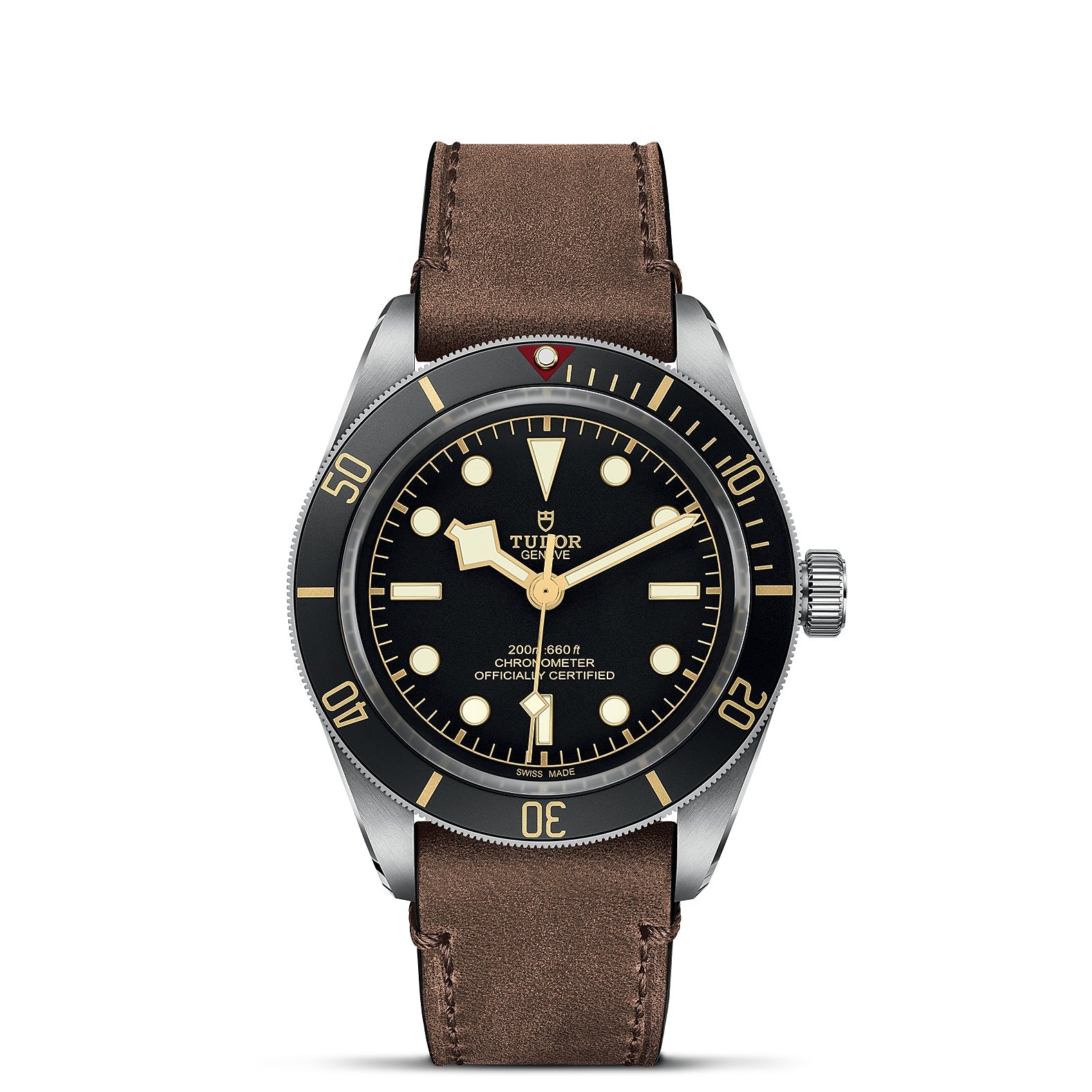 TUDOR Black Bay 58, Steel and Gold, Black Dial, Leather Strap