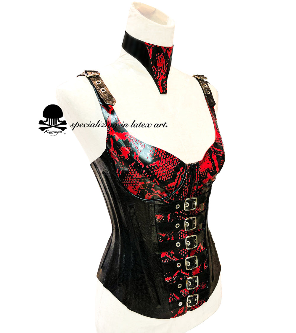 ラバー コルセット オーダーメイド Latex Corset with Cups – kurage