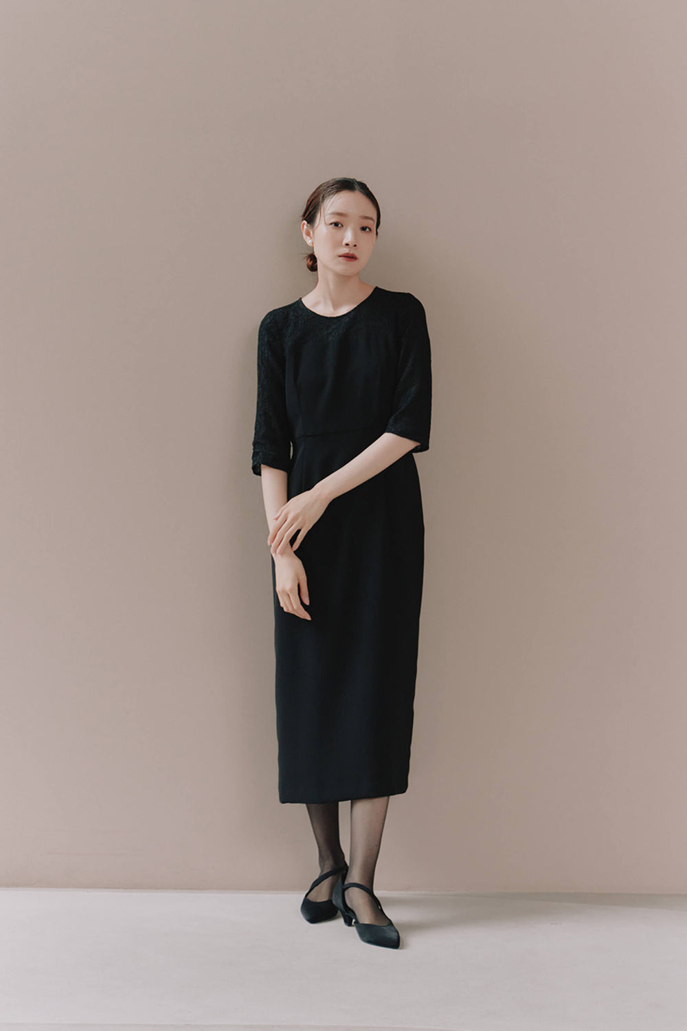 kaene公式オンラインストア レースコンビフォーマルワンピース