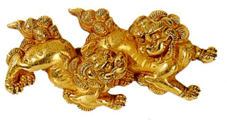 後藤栄乗「二疋獅子」