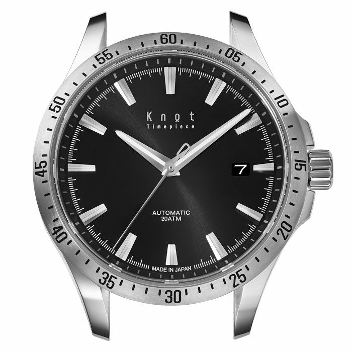 Knot AT1-40SSVBK 機械式腕時計 メンズ 自動巻き ブラック 日本製 40mm
