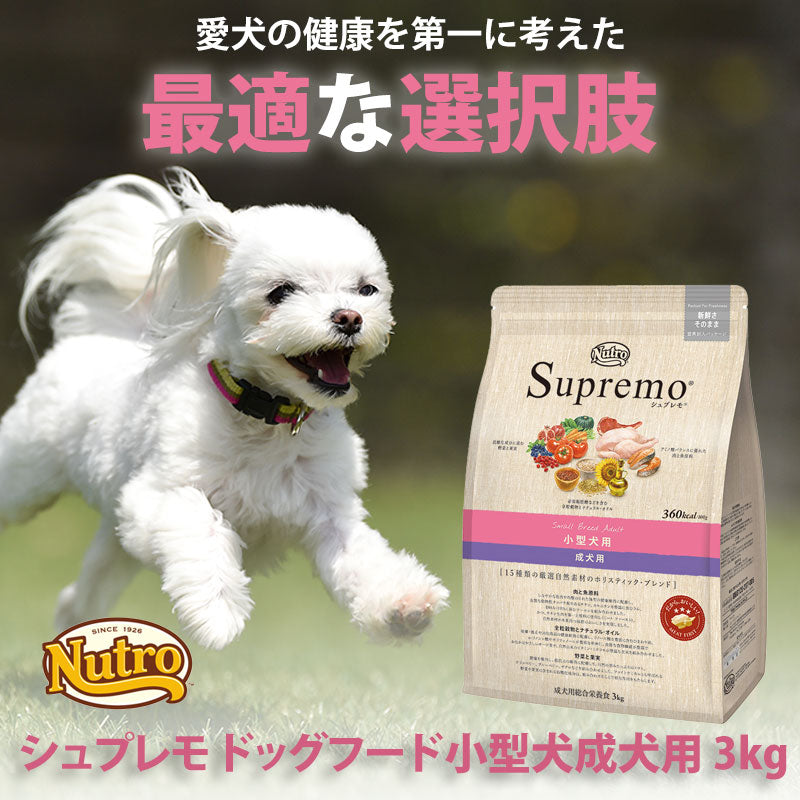 ニュートロ シュプレモ ドッグフード 小型犬用 成犬用 3kg NUTOR
