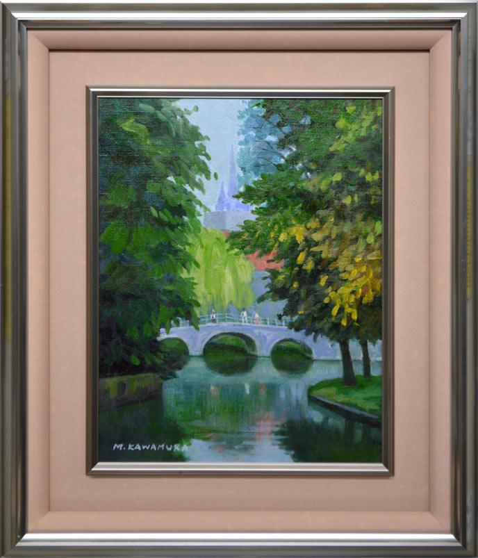 若林茂佳 港 油絵 額装 油彩 若林茂佳 港 油絵 額装 油彩 若林茂佳 港