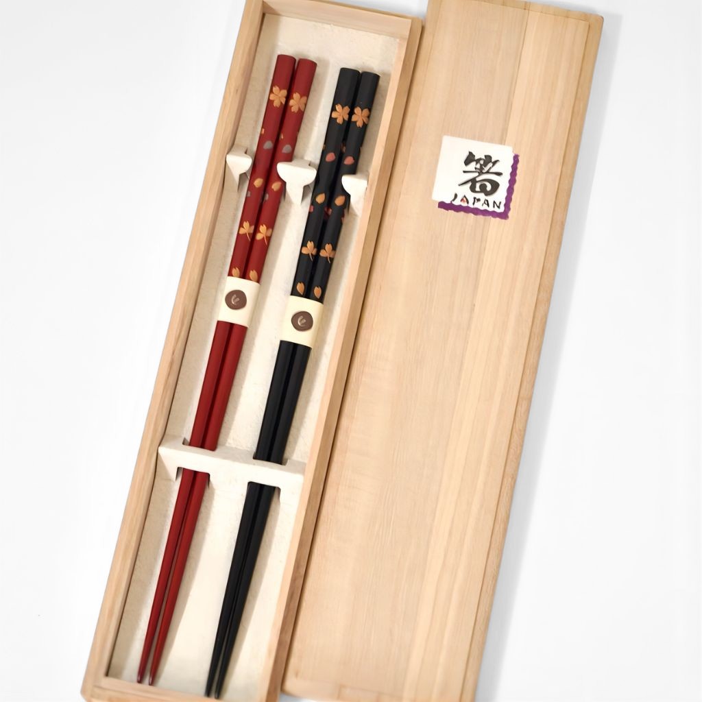 越前 桜 夫婦箸 – 漆器 高翆