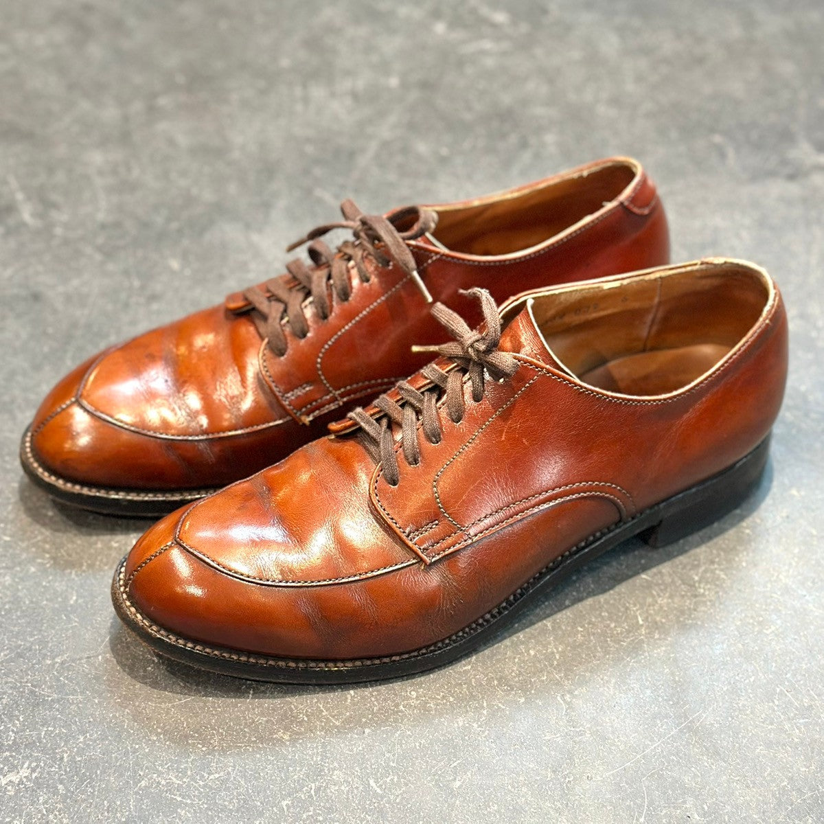 希少【ALDEN】オールデン Vチップ 549 旧ロゴ カーフ ブラウン サイズ