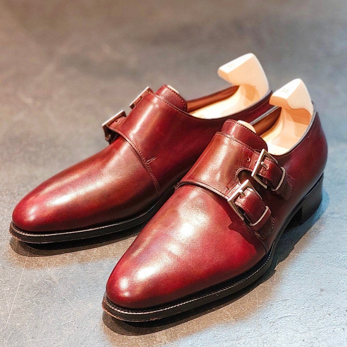 希少 極美品 【JOHN LOBB】ジョンロブ ナセビー ダブルモンク カーフ