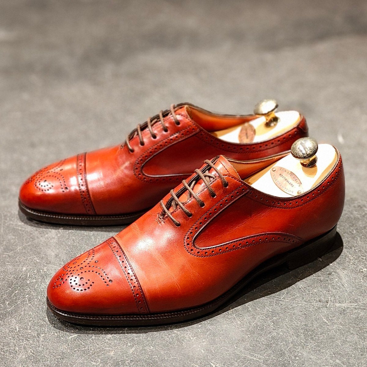 希少 美品【EDWARD GREEN】エドワードグリーン ライ セミブローグ