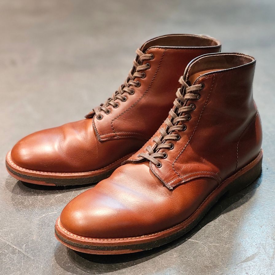 Alden】レースアップブーツ 茶系ブラウン 9D／US9 中古・古着通販