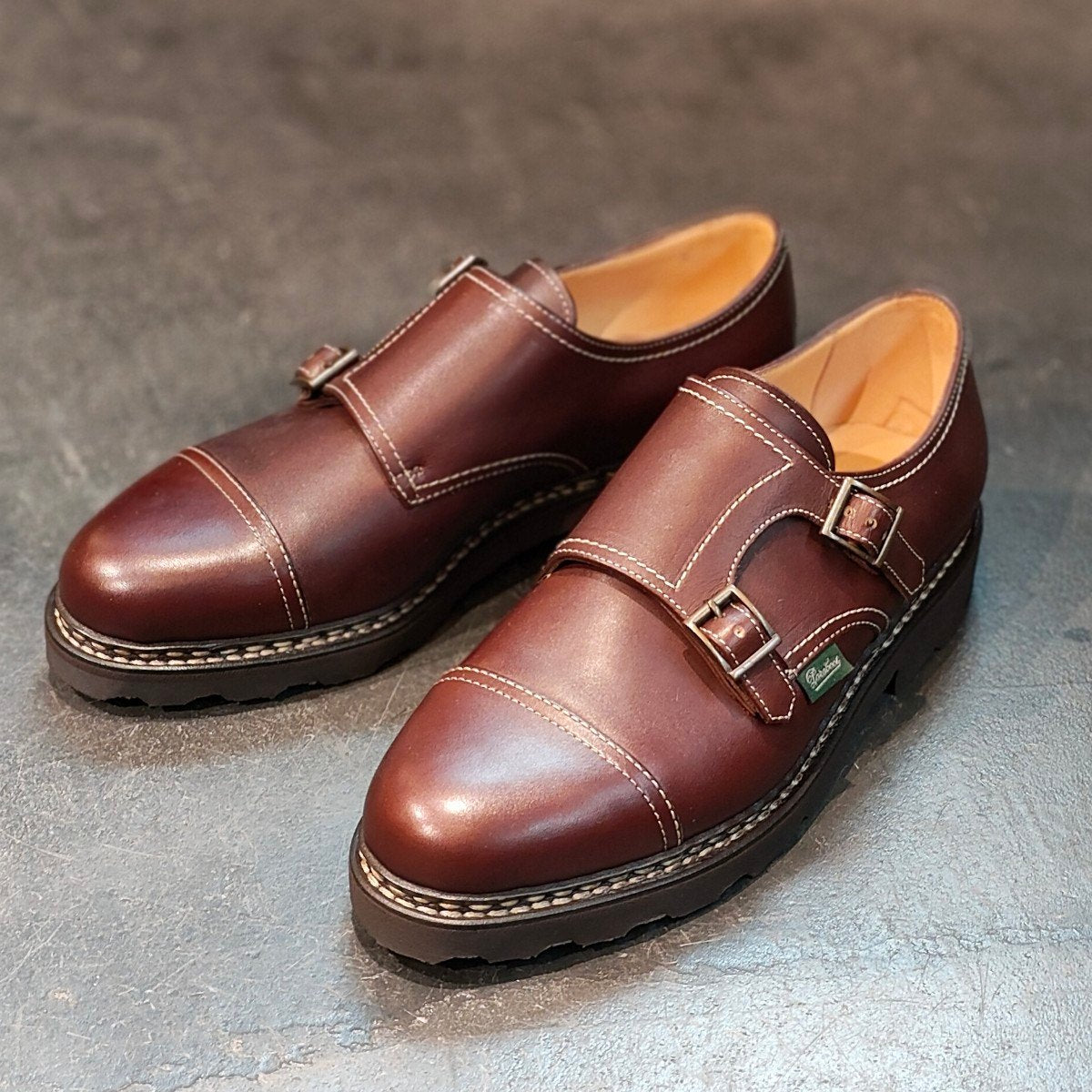 新品未使用 【Paraboot】パラブーツ ウィリアム ダブルモンク カーフ