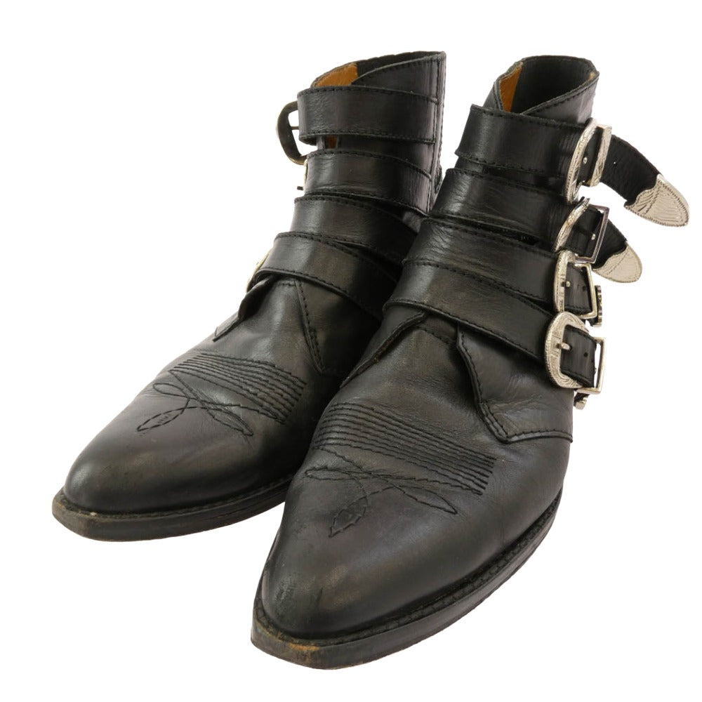 TOGA トーガ VIRILIS ビリリース BALACK LEATHER SILVER BUCKLES