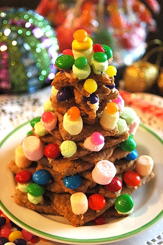 ☆ジンジャークッキーで作るクリスマスツリー☆ : アメリカごはん