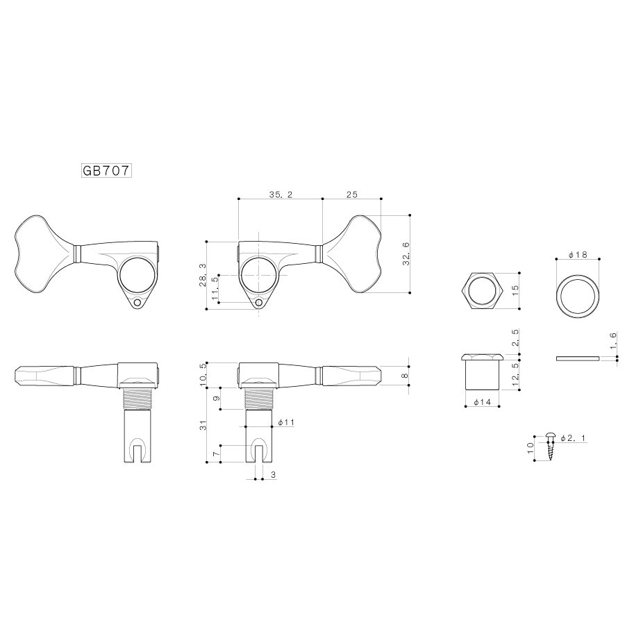 GOTOH ( ゴトー ) GB707-5/L3+R2 Cosmo Black 送料無料 | サウンドハウス