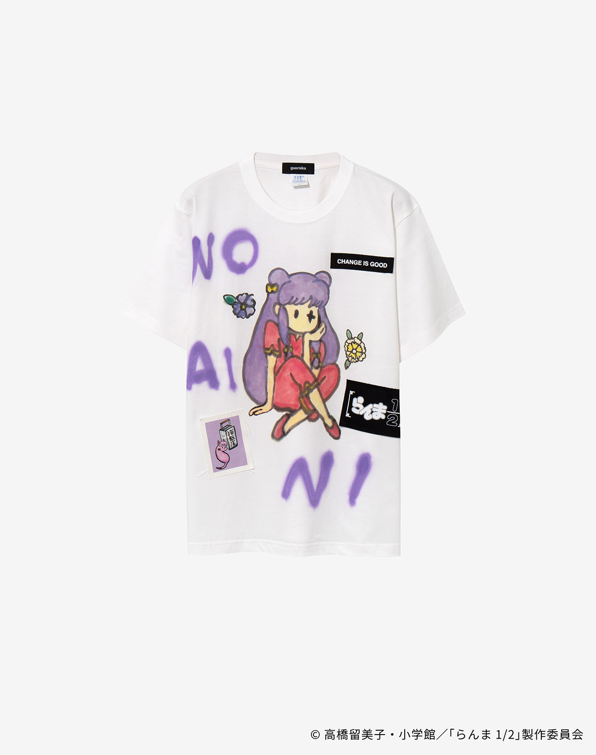 guernika×らんま1/2】らんま1/2 Paint T-shirt / シャンプー