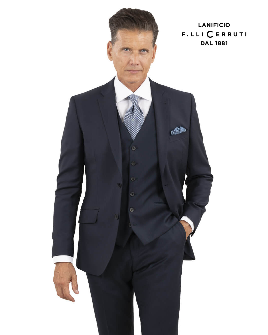 Lanificio F.lli Cerruti Navy Suit Jacket