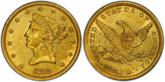 アンティークコイン アメリカ 10ドル金貨リバティヘッド 1892 ＄10