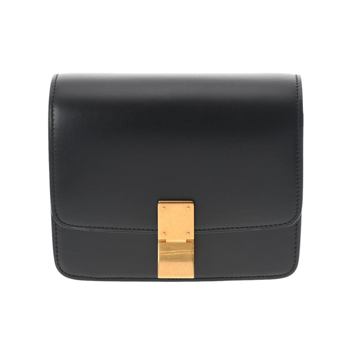 セリーヌクラシックボックス ブラック ゴールド金具 レディース レザー