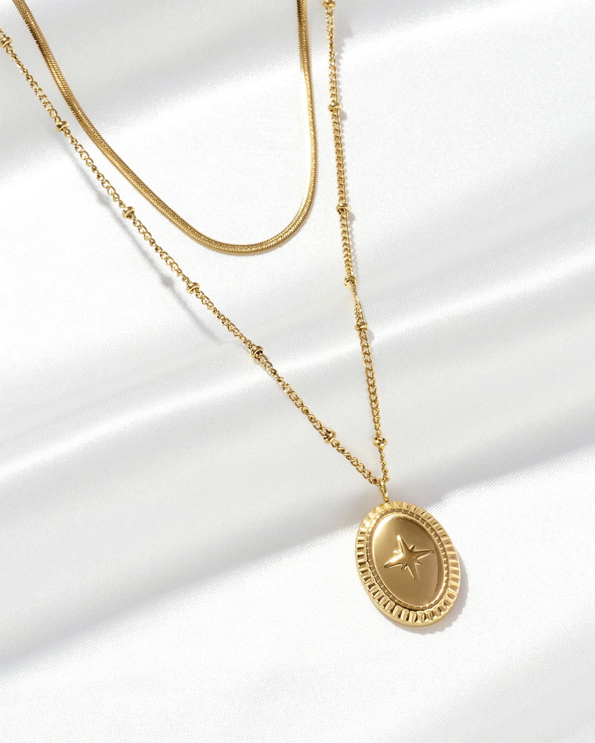 Sun double chain necklace ネックレス｜GLUCK（グルック）公式通販サイト