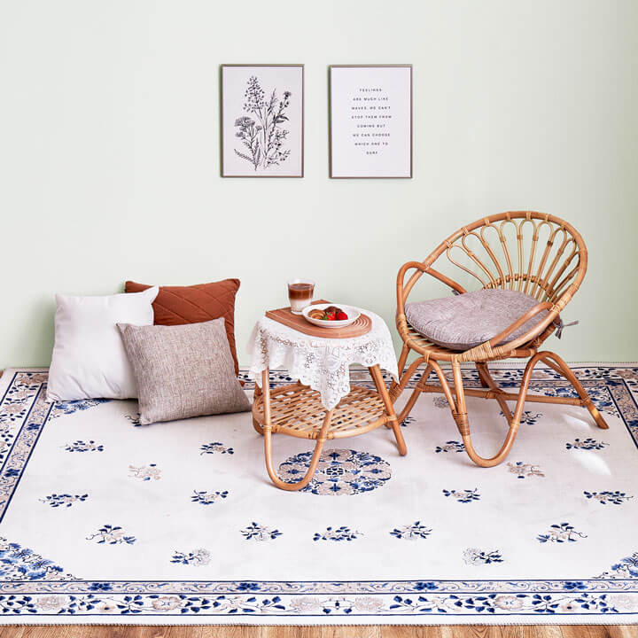 プリントラグ ミュゲ フェミニンなシノワズリデザイン – 萩原製造所