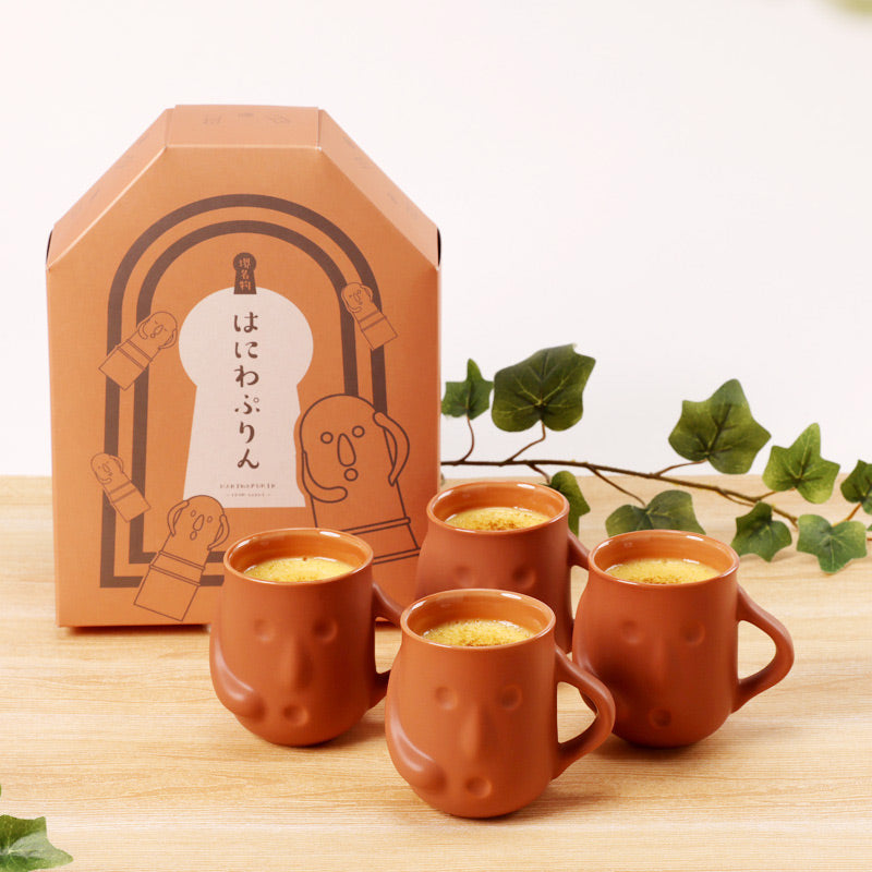 基本送料込み】はにわぷりん（カスタードプリン×4個） – はにわぷりん