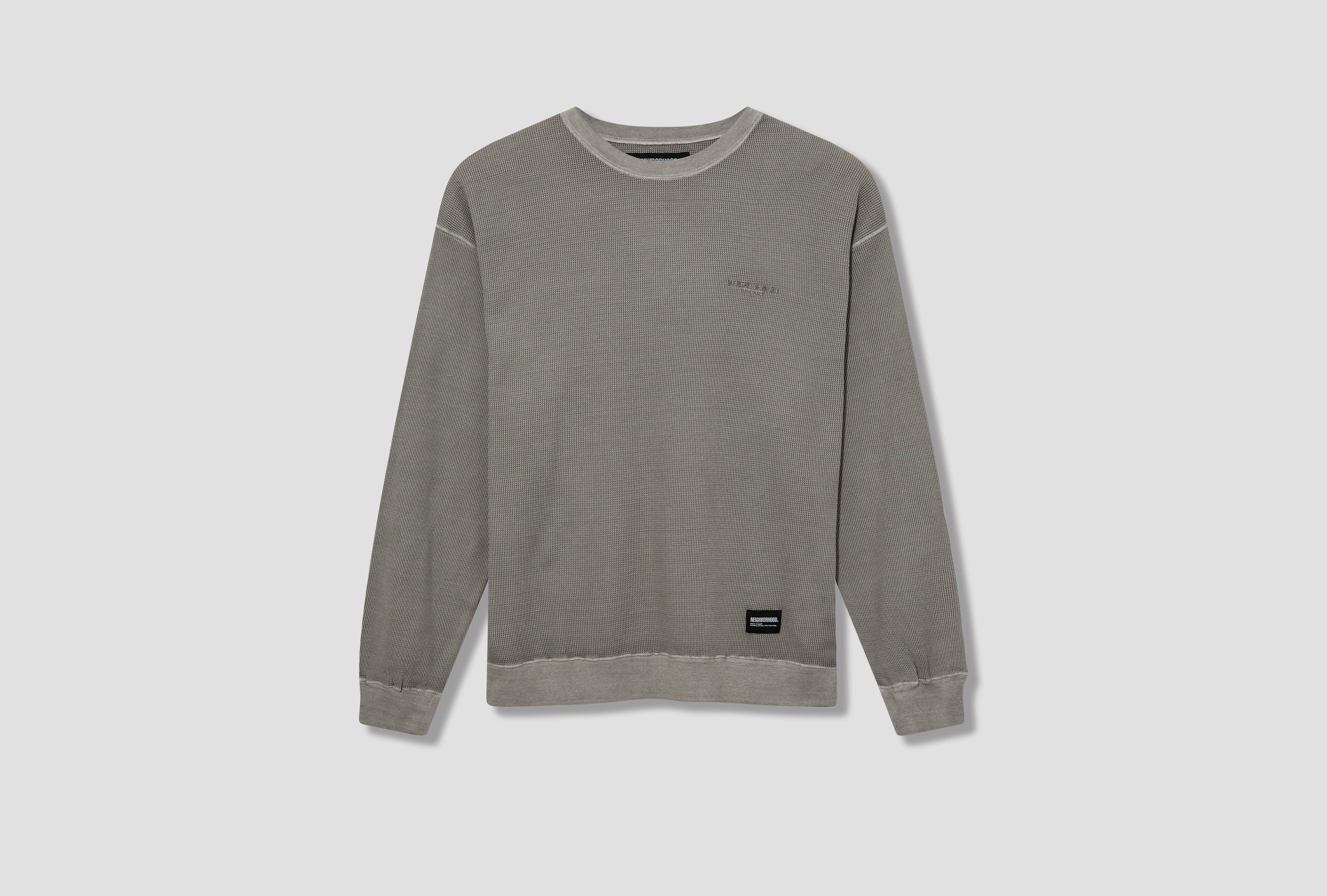 NEIGHBORHOOD PIGMENT DYED WAFFLE FABRIC CREWNECK LS 251FPNH-CSM15