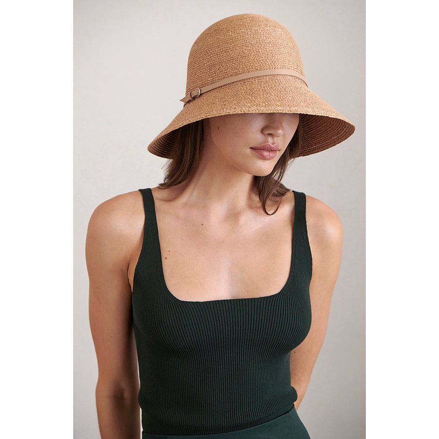 Shop the Besa 9 Cloche Hat in Nougat/Nut | Helen Kaminski