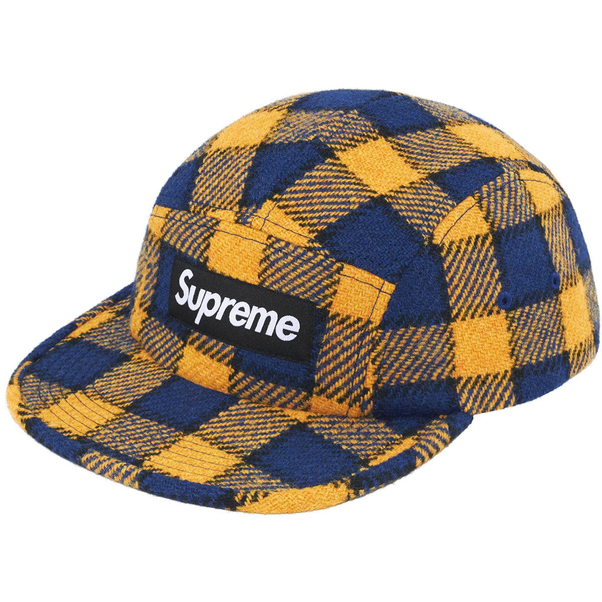 Supreme - Harris Tweed Camp Cap Yellow Plaid – HOMEGAME TOKYO