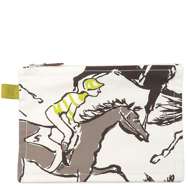 エルメス HERMES ヨッティングPM ホワイト×アニスグリーン コットン