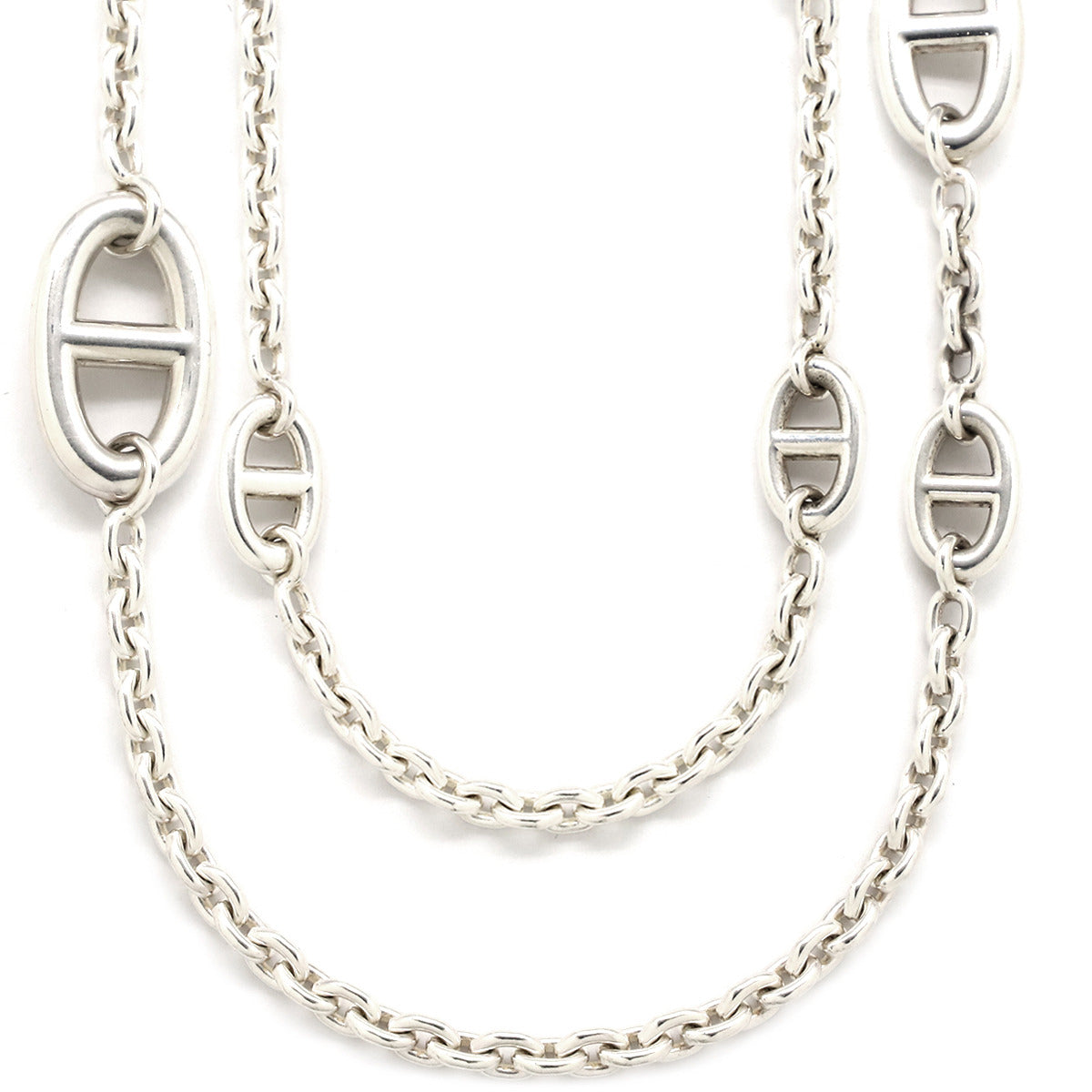 エルメス HERMES シェーヌダンクル ファランドール160 シルバー