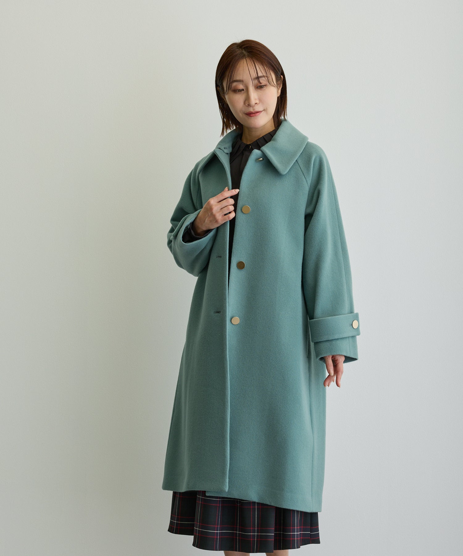 2WAYカラーロングコート/グリーン【日本製】 – Ifemelu