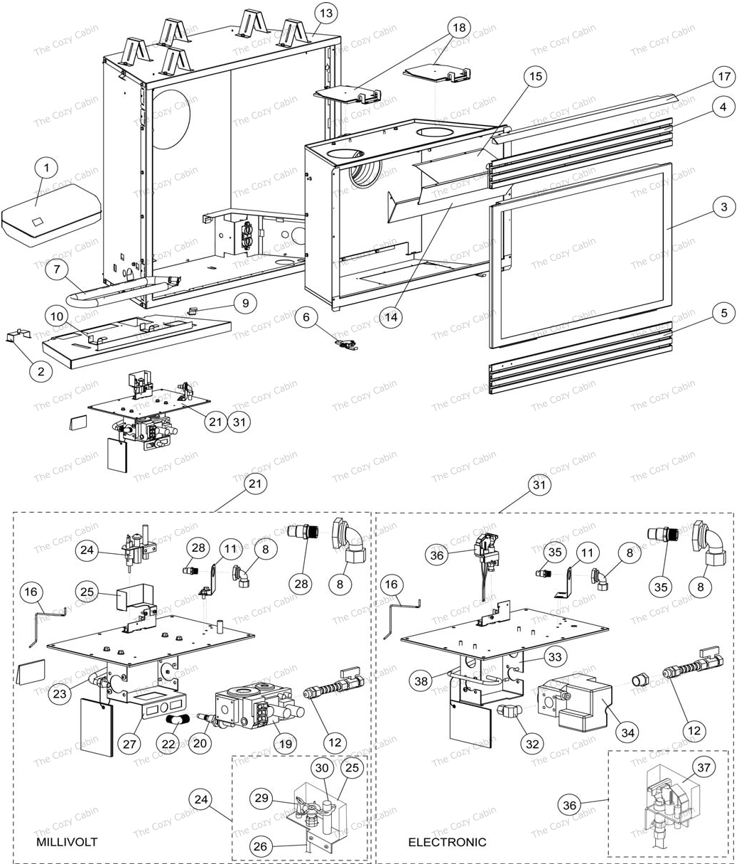 DR-400CMN(94L48), DR-400CMP(94L49), DR-400CEN(94L50) Gas Fireplace