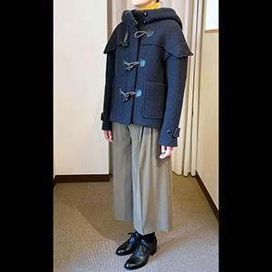 ミナペルホネン nordic moss ショートダッフルコート #navy | Lin