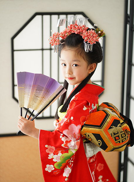 あんみつ姫スタイルの七五三 | 江戸川区の写真館スタジオタカノ