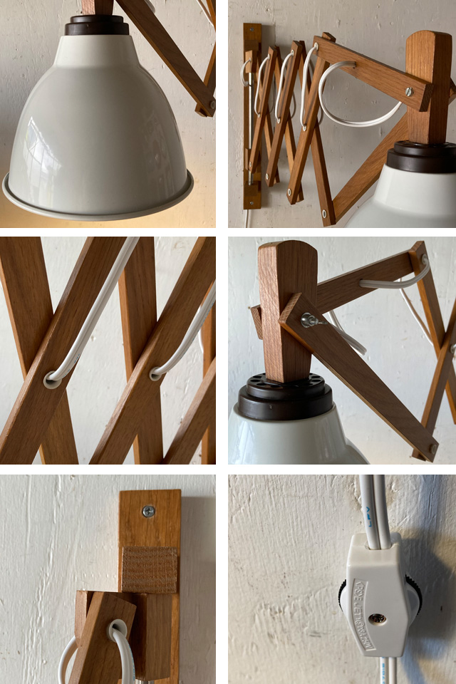 北欧 60's ヴィンテージ 木製 シザーランプ ミッドセンチュリー レトロ