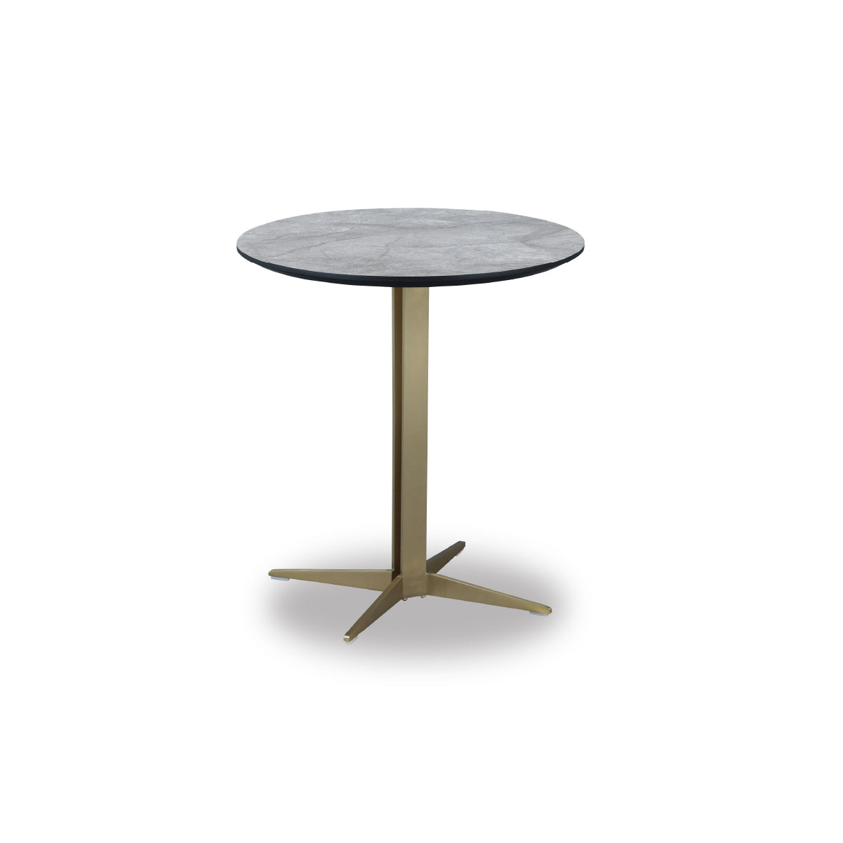 美品 関家具 ラウンド サイドテーブル ガラス天板 ブラス 螺旋 高級