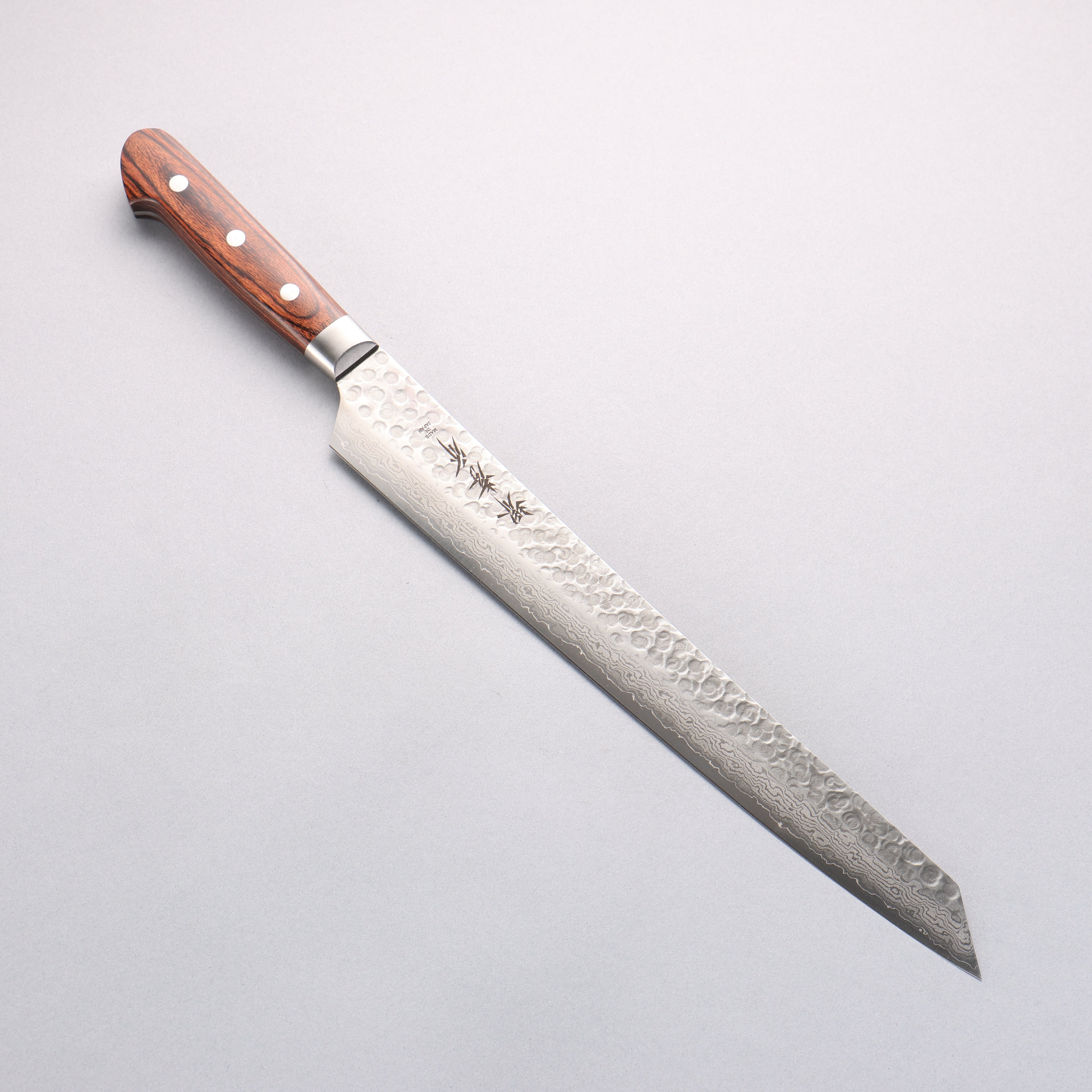 堺 孝行 V金10号 17層ダマスカス 切付柳刃包丁 300mm – 清助刃物 Japan