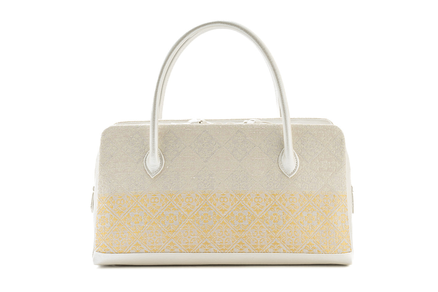 仙福屋の利休バッグ】金銀糸 角花柄 佐賀錦/ダックジュエル仕様| 仙