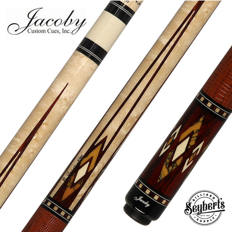 Jacoby Custom Pool Cue | HB4J Cocobolo Brown Leather Wrap