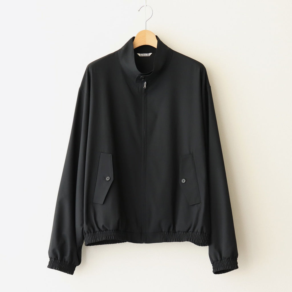 SUPER FINE TROPICAL WOOL ZIP BLOUSON #BLACK [A25SB01MT] – ciacura