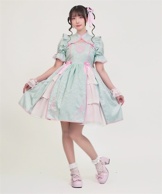 牡丹刺繍チャイナワンピース | axes femme online shop