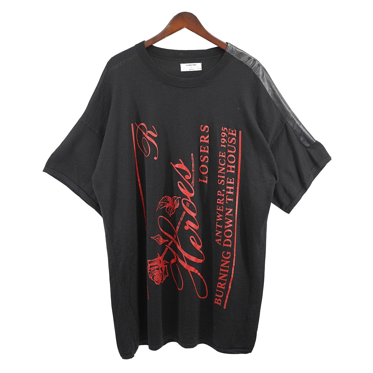RAF SIMONS × TEMPLA 19AW Heroes rose T-shirt テープ 加工 オーバー