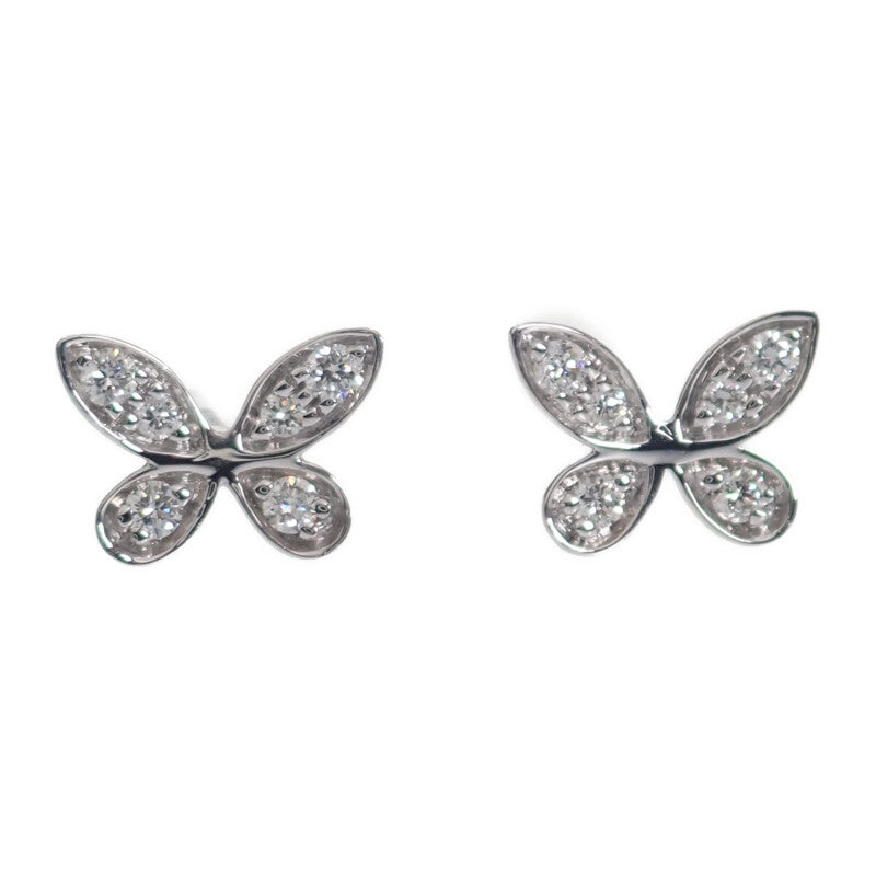 グラフ GRAFF パヴェ バタフライ RGE1563 ピアス K18ホワイトゴールド