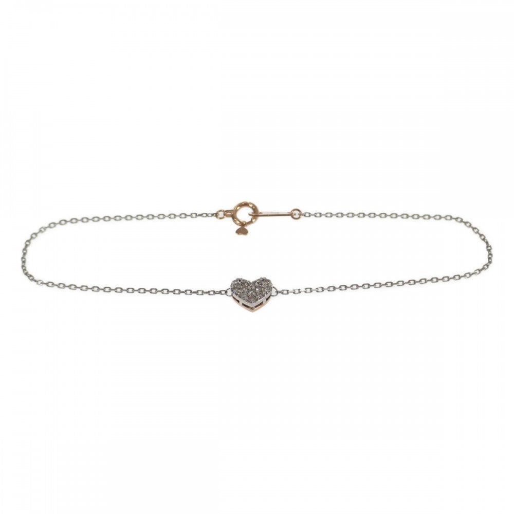 ハート デザイン ジュエリー ブレスレット K18ピンクゴールド Pt850