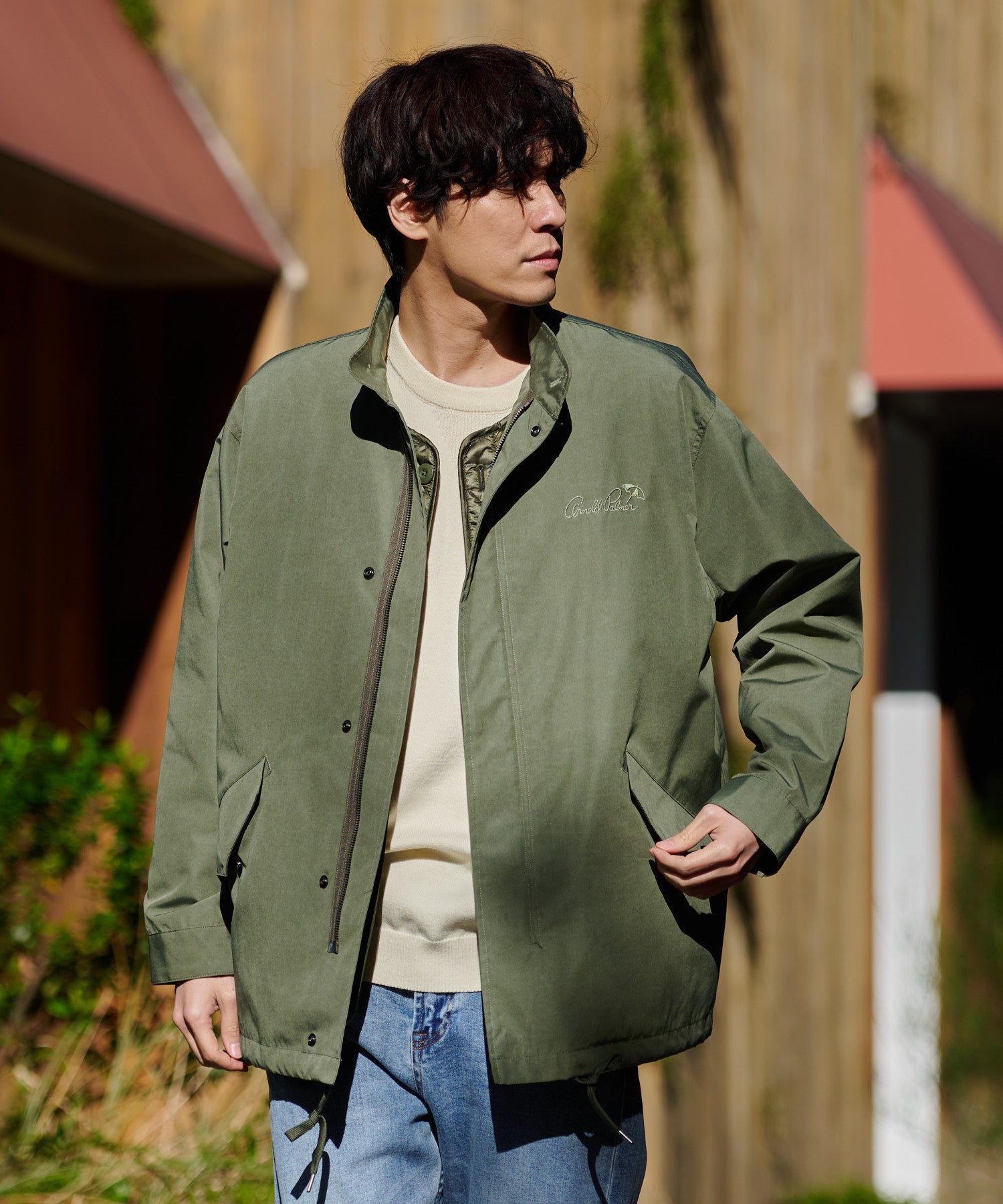 ベストライナーフードレスショートモッズ（モッズコート/メンズ