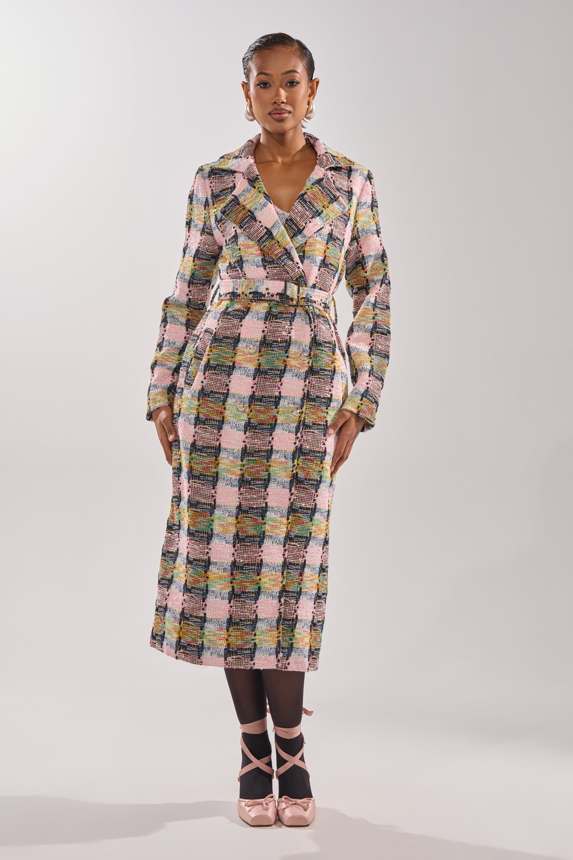 MAIN SQUEEZE TWEED TRENCH – AKIRA