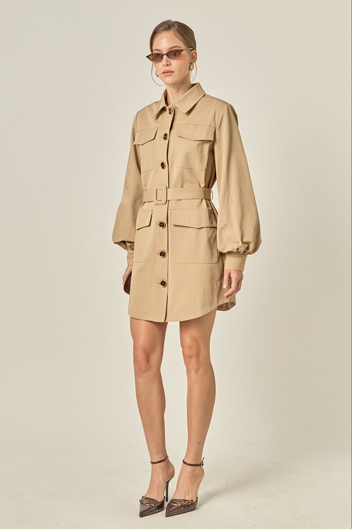 Blair Trench Mini Dress – English Factory