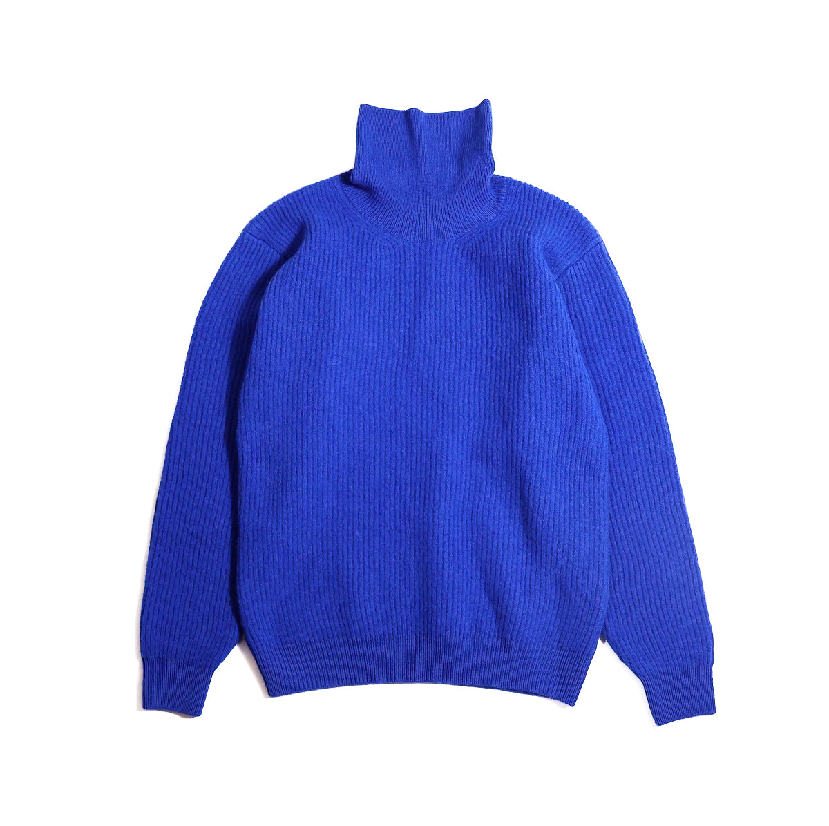 AURALEE 「MILLED FRENCH MERINO RIB KNIT TURTLE / ROYAL BLUE」 – SISTER