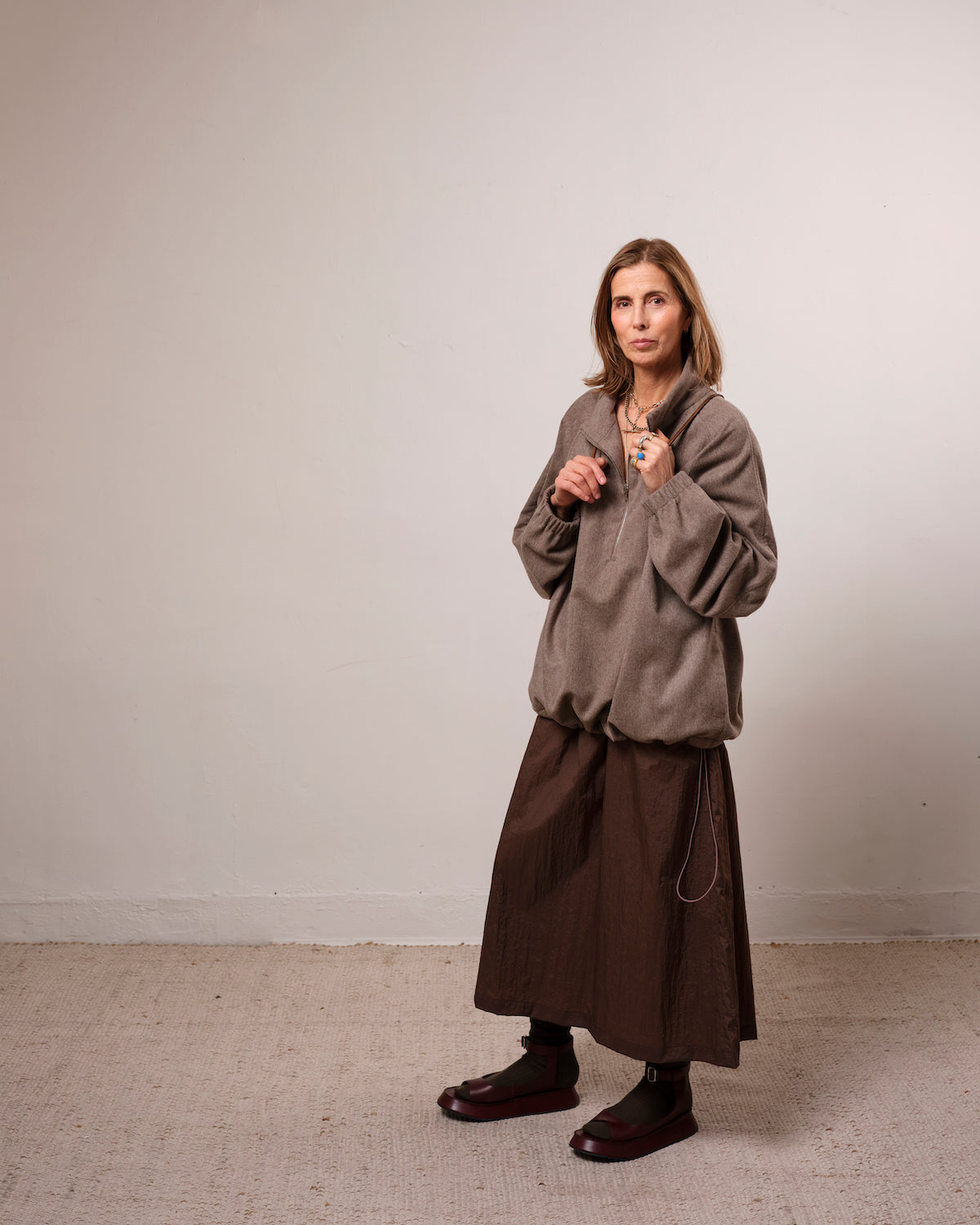 Colbo「HALF ZIP RAGLAN PARKA GREIGE MELANGE」 – SISTER