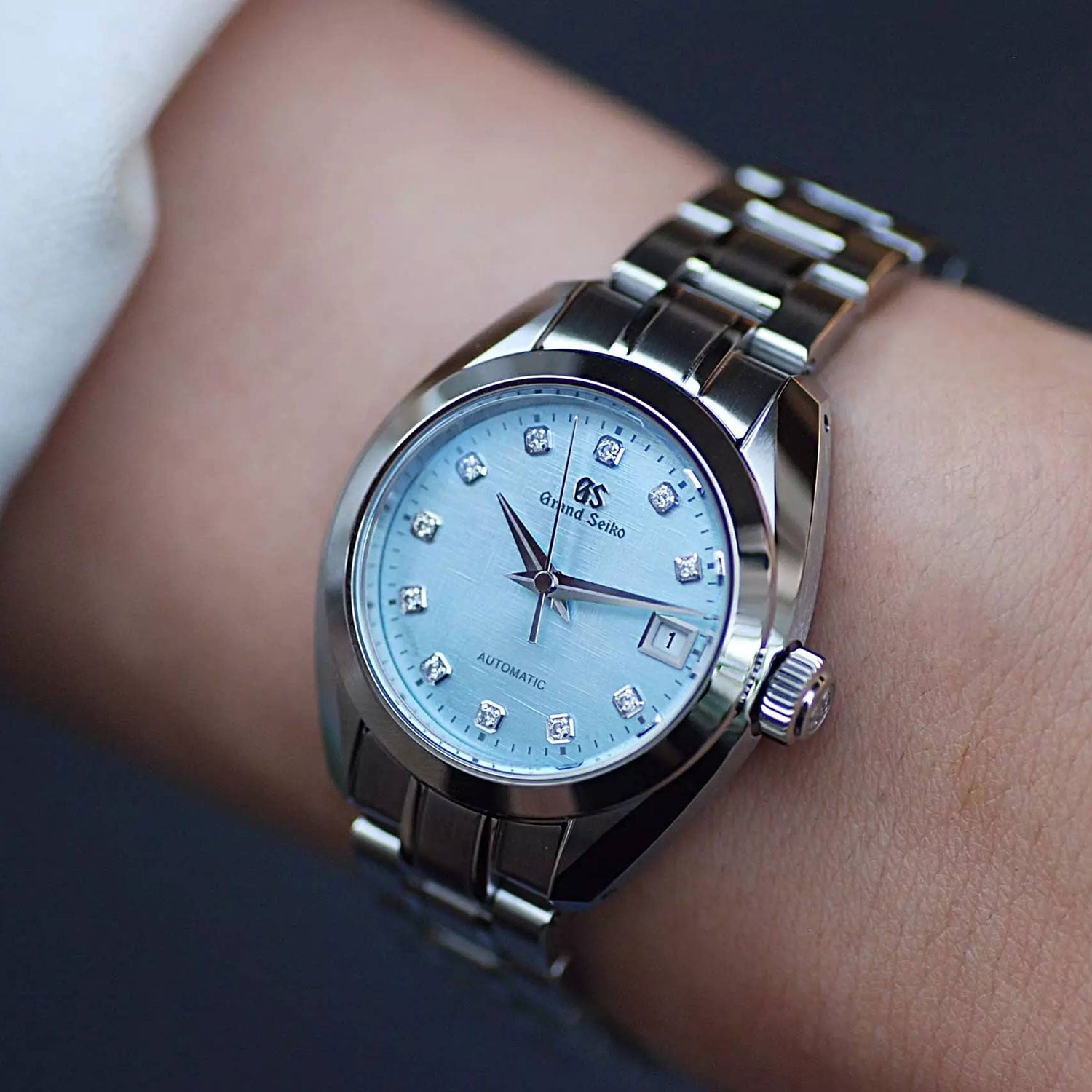 Grand Seiko STGK023 Blue 'Mizu-hanada' Diamond Dial Automatic Watch